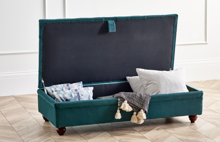 Harris Velvet Footstool