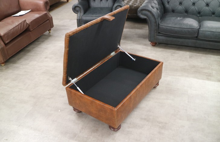 St Edmund Vintage Footstool - Vintage Tan