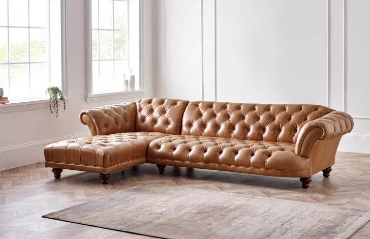 Lyme Chesterfield Chaise Sofa Left Hand Facing