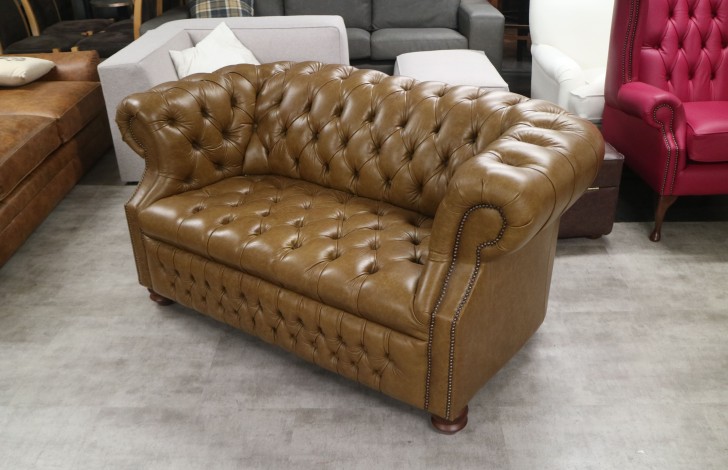 Richmount Deep Buttoned Sofa - 2 Seater - Dune Fudge