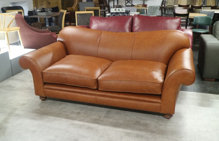 St Charles Leather Sofa - 3 Seater - Bruciato
