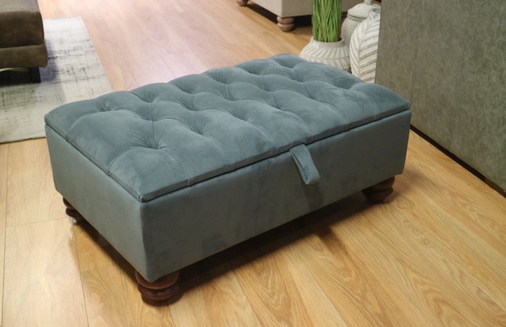 The Chesterfield Company St Edmund Vintage Fabric Footstool