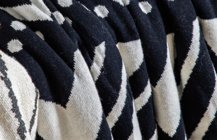 Chevron Sherpa Knit Throw