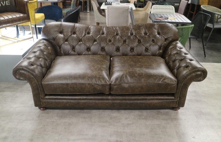 Arundel Vintage Leather Sofa - 3 Seater - Vintage Truffle