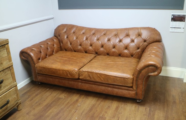 Arundel Vintage Leather Sofa - 3 Seater - Vintage Tan
