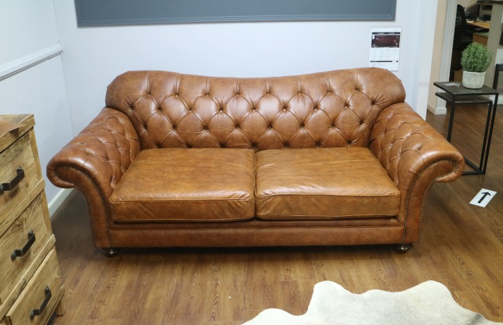 Arundel Vintage Leather Sofa - 3 Seater - Vintage Tan