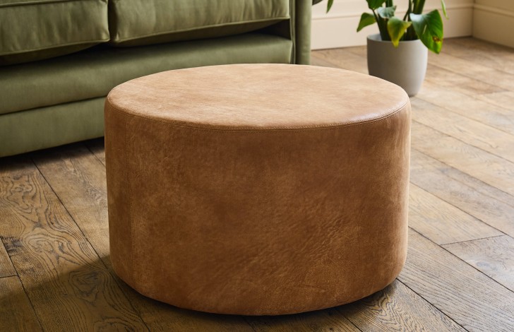 Percy Leather Footstool