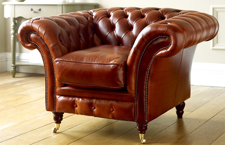Blenheim Leather Chesterfield Chair