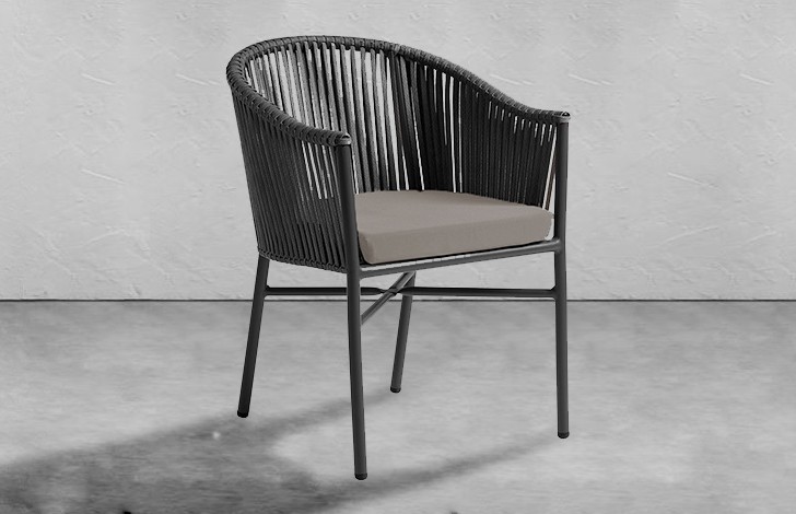 Hawaii Woven Chair - Dark Grey
