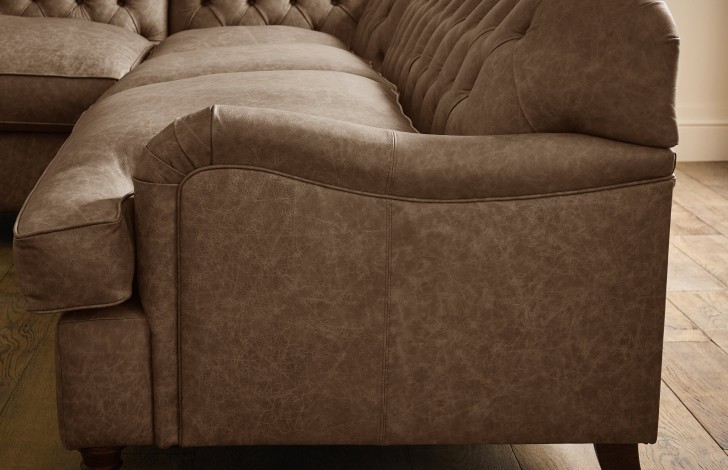Harris Chesterfield Corner Sofabed - 3SB x 1.5str - Apache Ash