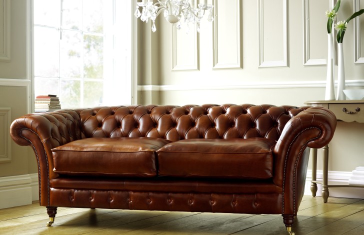 Blenheim Leather Chesterfield Sofa