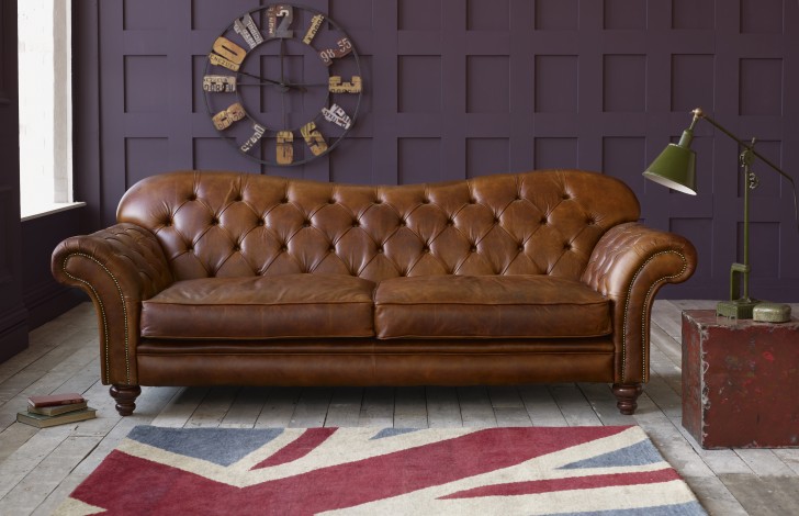 Arundel Vintage Brown Leather Sofa