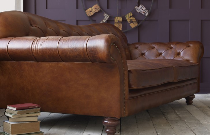 Arundel Vintage Brown Leather Sofa