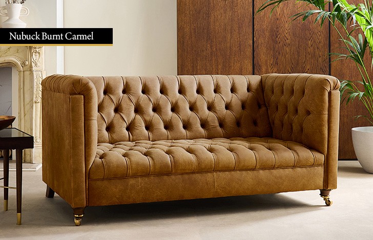 Billingham Grey Chesterfield Sofa
