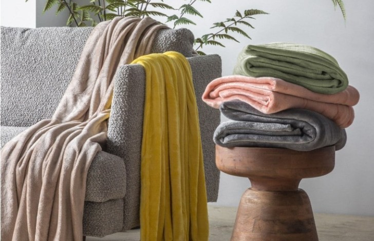 Charcoal Fleece Throw