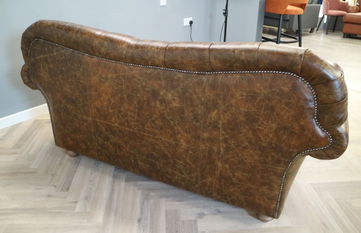 Drummond Vintage Brown Leather Sofa - 2 Seater - Vintage Cognac