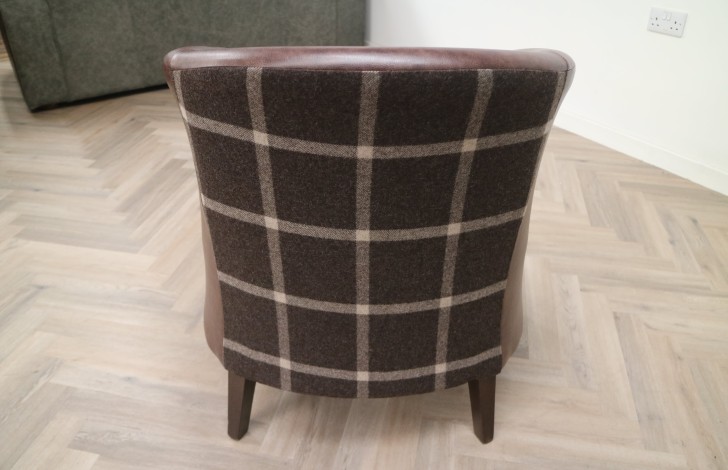 EST Fabric Tub Chair - EST 1str Tub Chair - Manhattan Brown & Moon Massif