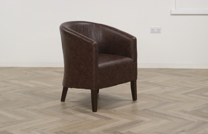 EST Fabric Tub Chair - EST 1str Tub Chair - Manhattan Brown & Moon Massif