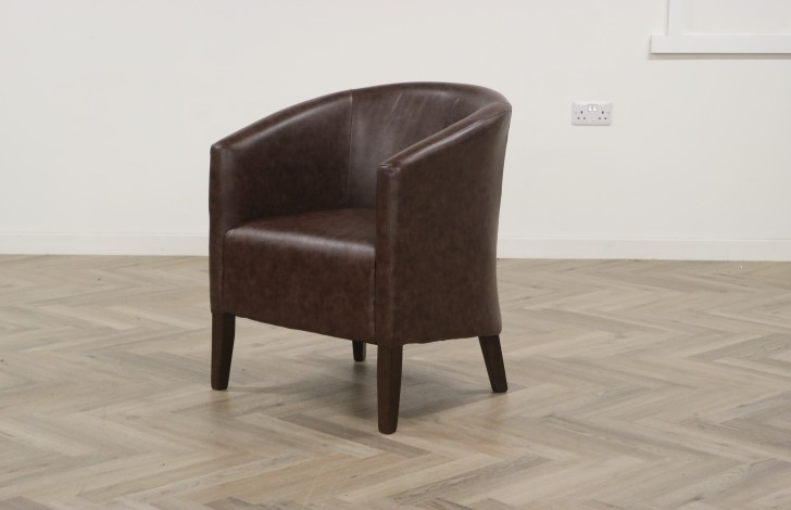 EST Fabric Tub Chair - EST 1str Tub Chair - Manhattan Brown & Moon Massif