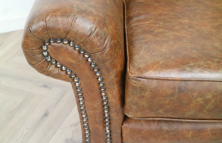 Henley Distinctive Leather Sofa - Chair - Vintage Cognac