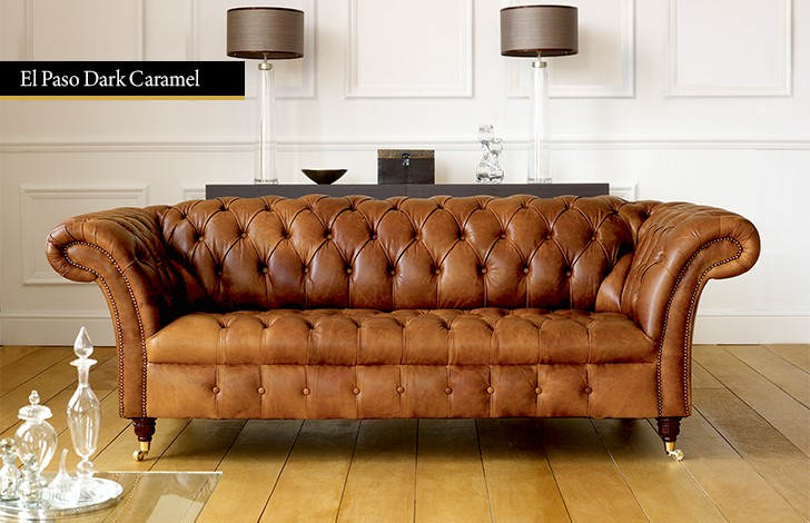 Balston Leather Chesterfield Sofa