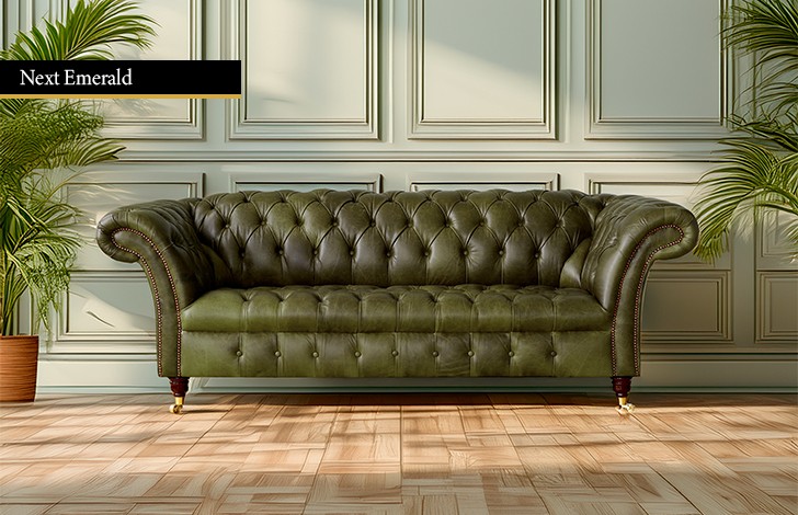 Balston Leather Chesterfield Sofa