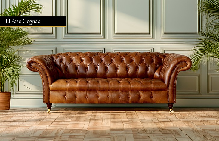 Balston Leather Chesterfield Sofa