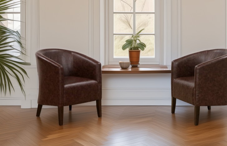 EST Leather Tub Chair