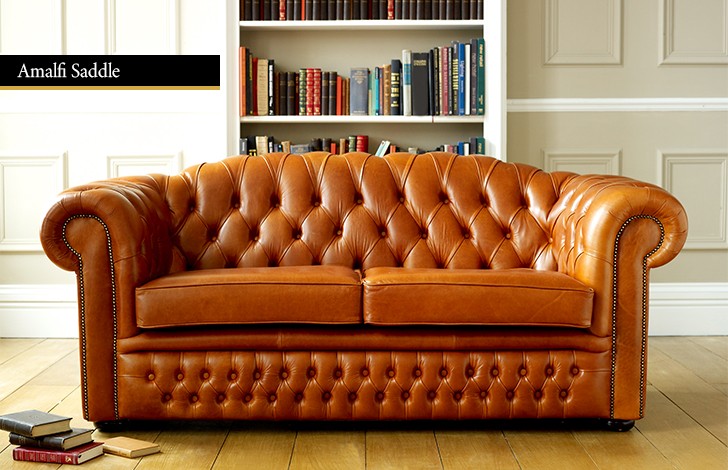 Oxley Brown Leather Chesterfield