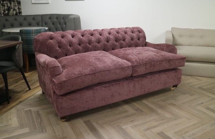 Harris Vintage Fabric Chesterfield Sofa bed - 3 Seater - Como Mystic