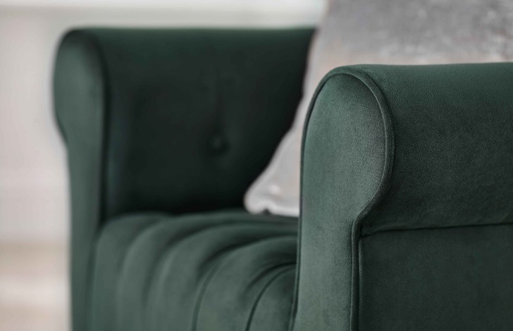 Oliver Fabric Spoon Back Chair - Plush Hunter