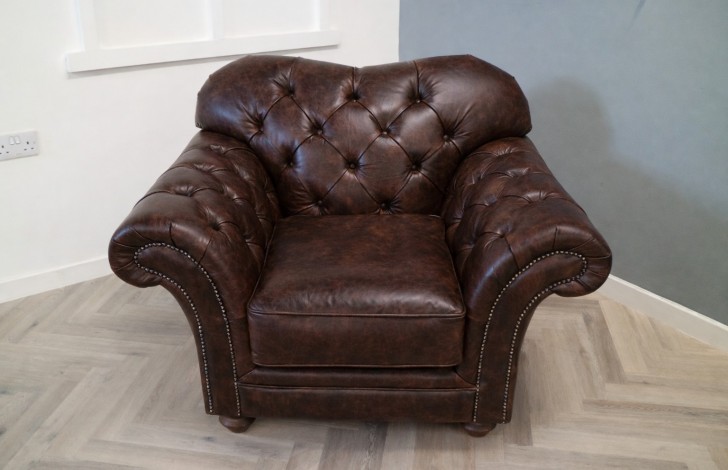 Drummond Leather Sofa - Chair - Apache Roast