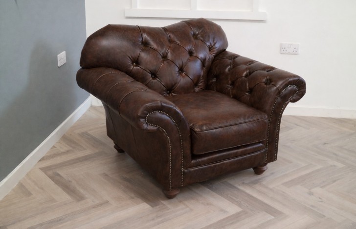 Drummond Leather Sofa - Chair - Apache Roast