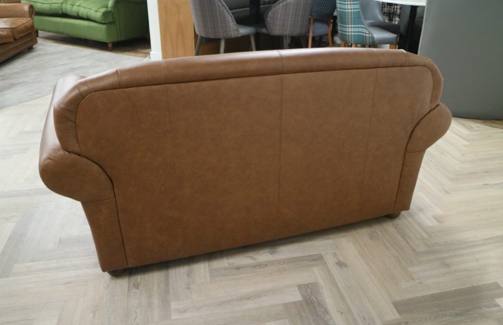 Henley Distinctive Leather Sofa - 2 Seater - Dune Fudge