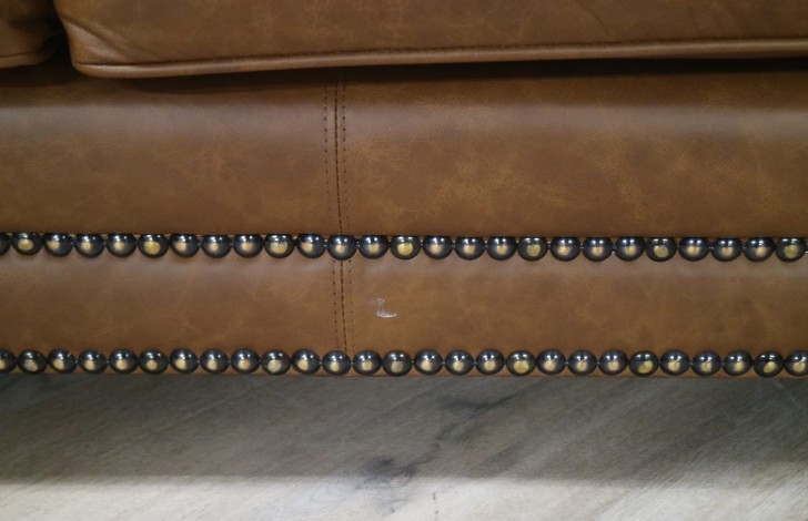 Henley Distinctive Leather Sofa - 2 Seater - Dune Fudge