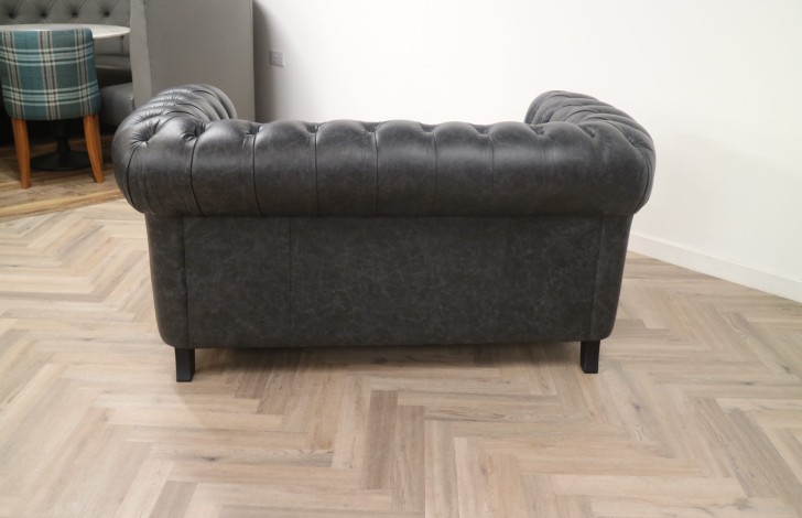 Burwood Leather Sofa - 2 Seater - Dune Charcoal