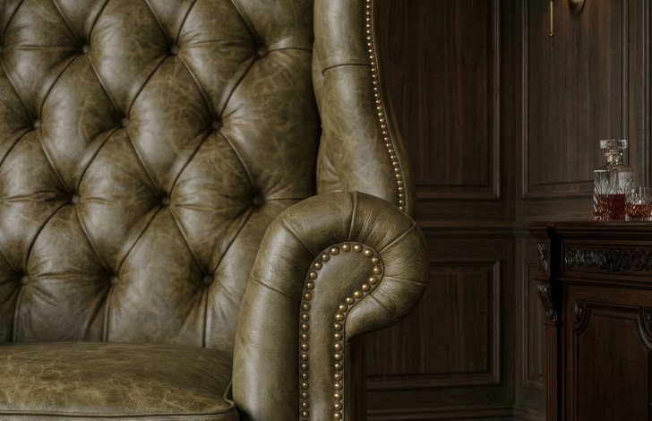 Manchester Vintage Leather Fireside Armchair