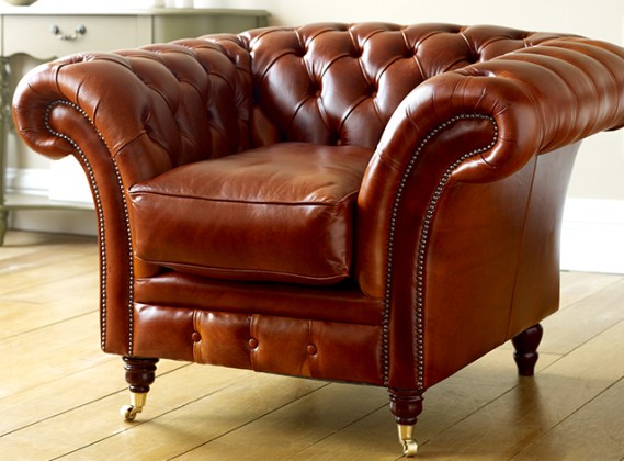 Blenheim Leather Chesterfield Chair