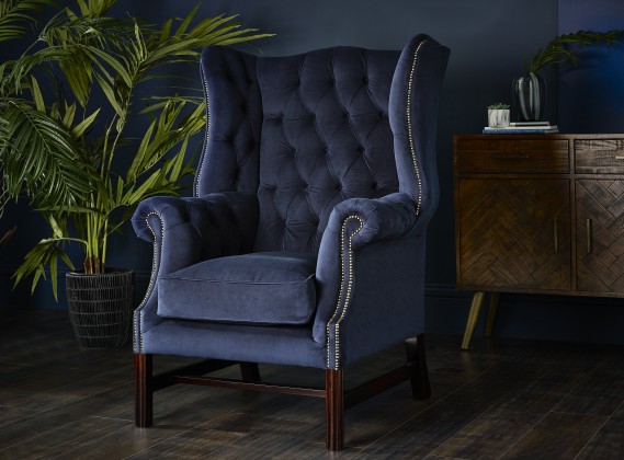 Manchester Vintage Fabric Fireside Armchair