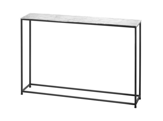 Linear Silver Console Table