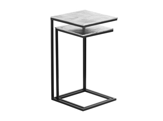 Linear Silver Set Of Two Sofa Tables