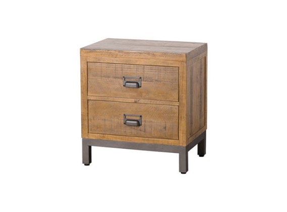 Draftsman Two Drawer Bedside