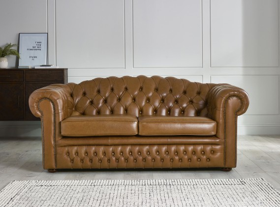 Oxley Classic Leather Chesterfield Sofa Bed