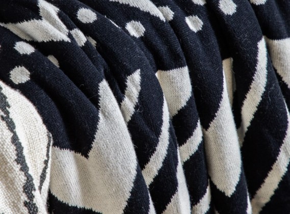 Chevron Sherpa Knit Throw