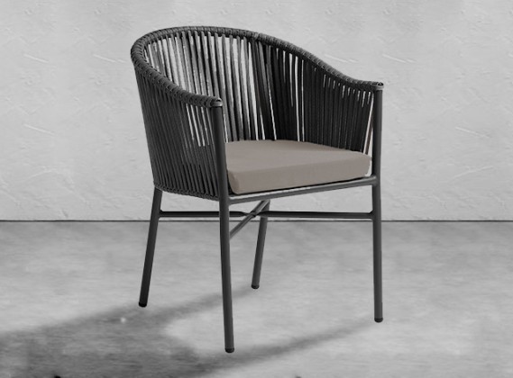 Hawaii Woven Chair - Dark Grey