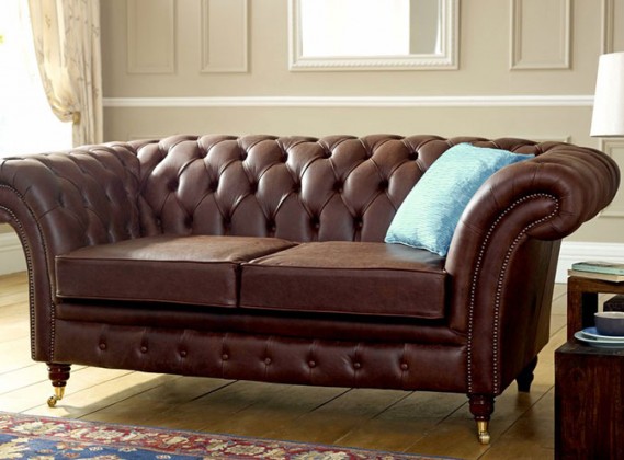 Blenheim Leather Chesterfield Sofa