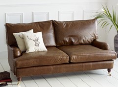 Downton Vintage Leather Sofa