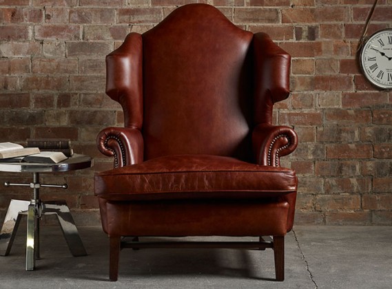 Leather Wingback Chairs High Back Scroll Queen Anne More