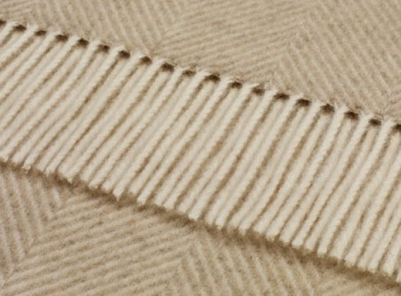 Herringbone Throw Beige
