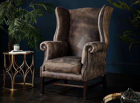 Chesterfield armchair 2025 high back